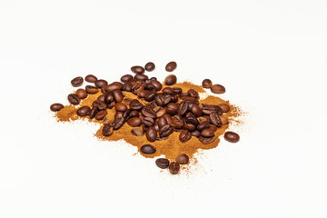 Coffee beans. Isolated on a white background