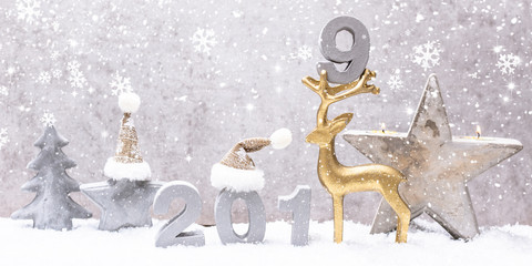 Weihnachtskarte Silvesterkarte 2019 Card