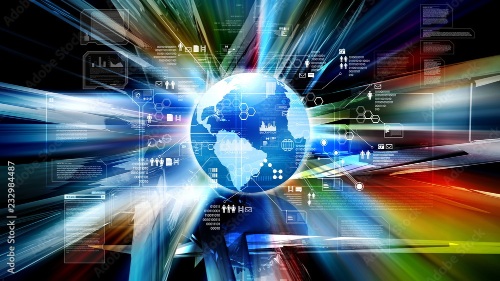 Canvas Prints internet technology futuristic background