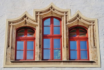 Vorhangbogenfenster, Freiberg, Sachsen