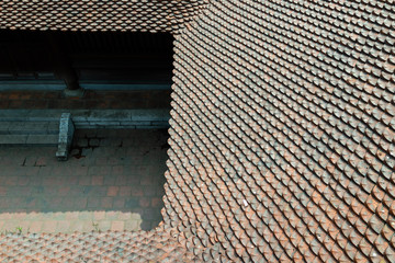 detail of a roof pattern