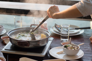 Japanese hot pot cuisine