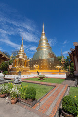 Wat Phra Singh Buddhist temple in Chiang Mai, Thailand.