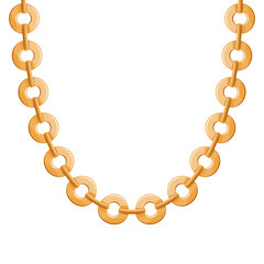 Chunky chain golden metallic necklace or bracelet.