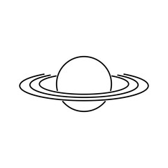 Planet linear icons isolated universe concept