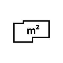 House plan line icon. Vector minimal home design concept linear sign or design element