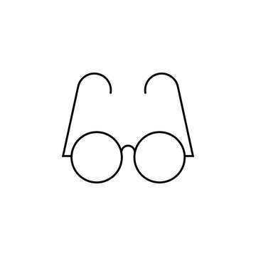 glasses line icon, outline vector logo, linear pictogram isolated on white, pixel perfect illustration