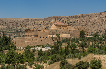 Mardin, Turkey - few kilometers away from Midyat, the Deyrulzafaran Assyrian Monastery is one of the best preserved examples of Syriac Orthodox monastery in the world