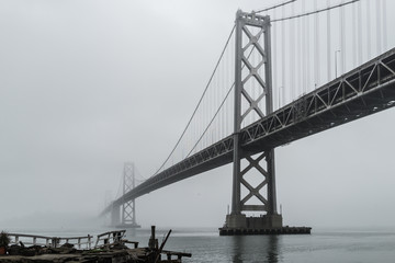 Foggy Bay bridge San Francisco