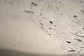 rain on windshield