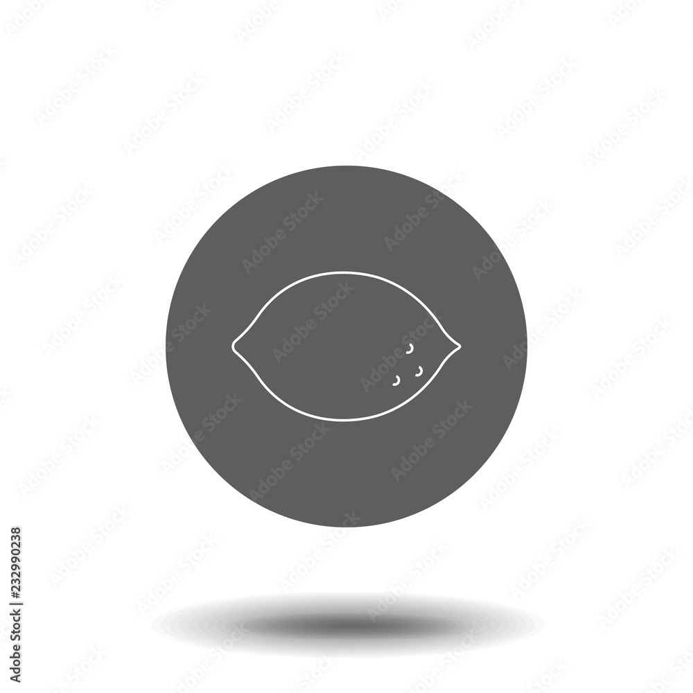 Aufkleber lemon icon. lemon linear symbol design from fruit and vegetables collection. simple outline element 