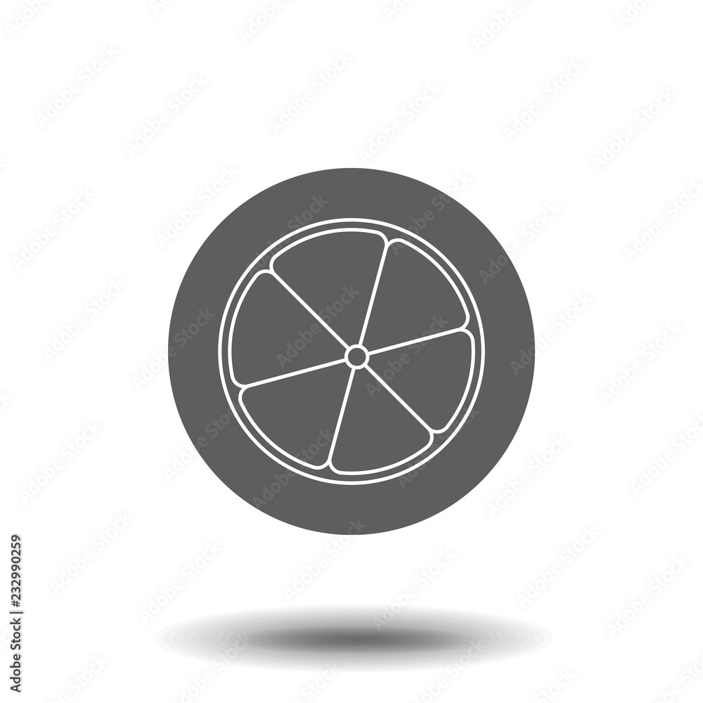 Poster lemon icon. lemon linear symbol design from fruit and vegetables collection. simple outline element 