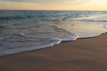 Romantic Waves on the Beach