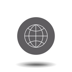 Web icon. Line internet vector. Trendy flat world globe outline ui sign design. Thin linear network graphic pictogram for web site, mobile application. Logo illustration. Eps10.