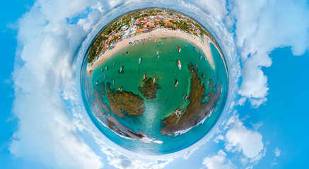 Little planet of Porto de Galinhas beach, Pernambuco, Ipojuca, Brazil - One of the most beautiful beaches in the world