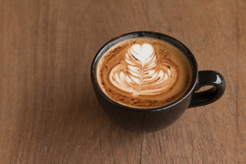 Piccolo Latte art in a cup topping beautiful heart art from milk