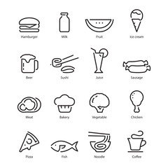 Food icon, vector