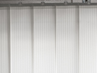 close up of white window blind at home