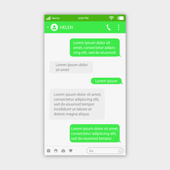 Social network Messenger concept frame Vector illustration