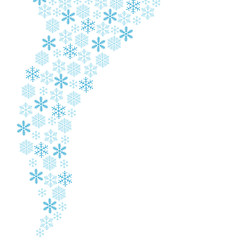 Ornament of snowflakes in the form of waves, curls or snow blizzard. Vector