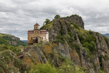 Fototapeta na wymiar Shoininski Church in Karachay-Cherkessia. The Caucasus - Russia