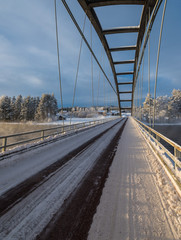 Brücke über einen Fluss in Schweden