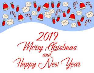 Christmas New Year Flat Design Icons Circle Set isolated over White. Vector Illustration