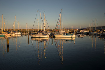 Fototapeta na wymiar Sail boat Reflections