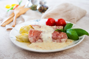 Baked Endives with ham and Bechamel sauce