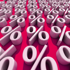 Fototapeta premium Percents Signs Abstract Background