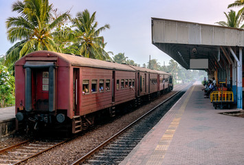 Fototapeta na wymiar train on Sri Lanka