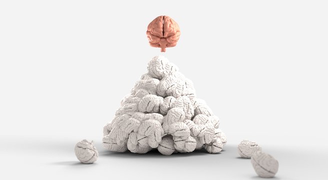 Metal health conceptual 3d illustration image