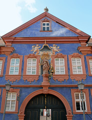 Fassade des barocken Frank Hauses Marktheidenfeld