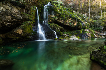 Virje waterfall in Slovenia