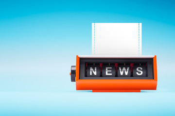 News text in retro style