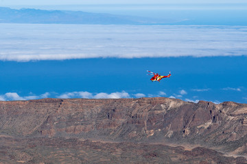 Mountain Rescue Helicopter is called by Altavista Refuge staff to pick up an a hiker who suffers...