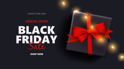 Black Friday sale design template. Vector illustration.