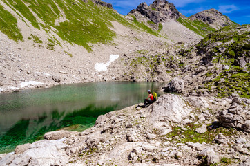 Ein kleiner Bergsee.