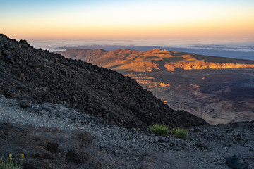 Teide's shadow over the island  and over Grand Canaria at sunset