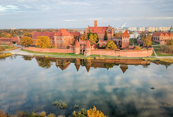 Aerial view for Malbork castle