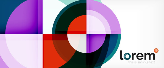 Obraz na płótnie Canvas Circle abstract background, geometric modern design template