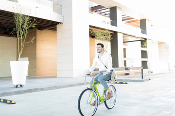 Fototapeta premium Cycling Is Environment Friendly