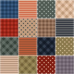 patchwork background with different patterns