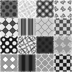Fototapeta premium patchwork background with different patterns