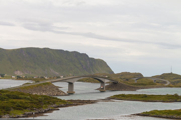 Bridges between Lofoten islands, Norway