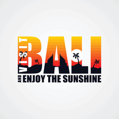 bali beach indonesia holiday vacation theme art sign symbol