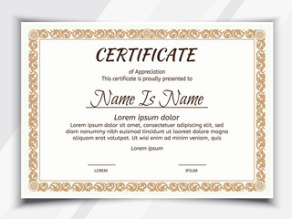 Certificate Potrait and Landscape. Template diploma border.
Award background Gift voucher.
