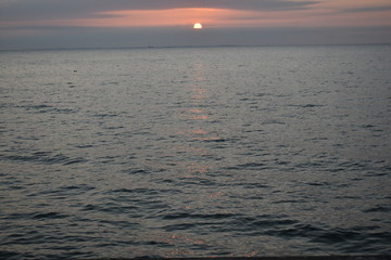 Sun rise over the  bay