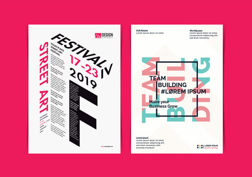 Multipurpose typography poster layout template. Vector illustration.