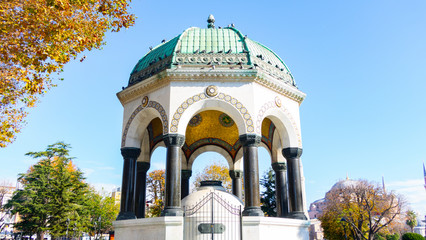 German fountain which is a gift from Wilhelm II in Sultanahmet Square, built in 1898.